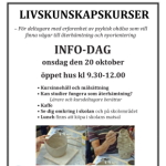 Tumnagel av affisch för livskunskapskursernas infodag