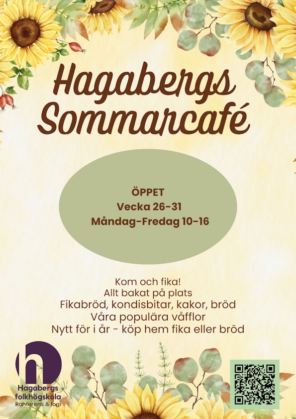 Affisch för Hagabergs sommarcafé